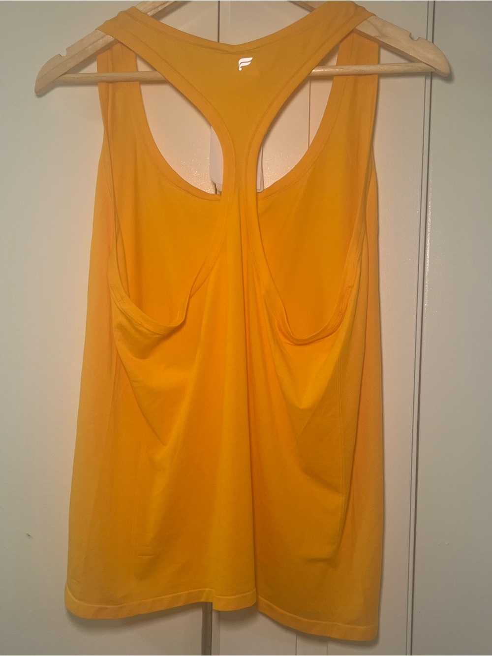 Women's Yellow Racerback Performance Tank Top - Picture 5 of 5